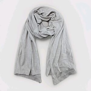 Zestt The Travel Scarf Dreamsoft Organic Cotton Beige Gray Stretch Knit Birch